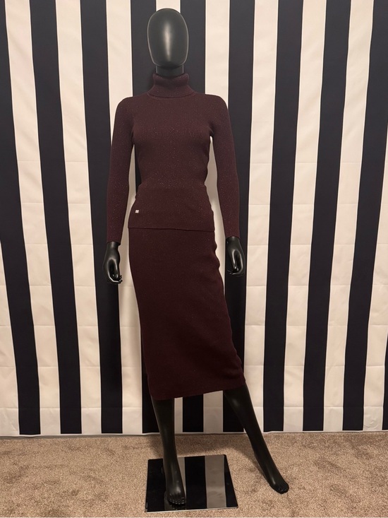 Ralph Lauren Dresses & Skirts - Ralph Lauren Deep Burgundy Knit Skirt Set